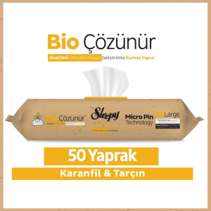 Sleepy Bio Yüzey Temizlik Havlusu 50 Adet Karanfil Tarçın