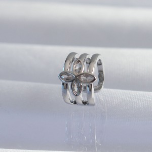 Pirinç Gold Renk Yonca Earcuff Küpe