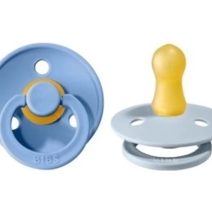 Bibs Colour Kauçuk Emzik 2li 0-6 Ay Sky Blue / Baby Blue